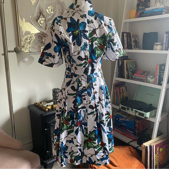 JASON WU COLLECTION FLORAL MIDI SHIRT DRESS - Picture 5 of 16